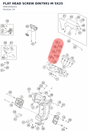 Diagram preview: FLAT HEAD SCREW DIN7991-M 5X25 (0991050253)