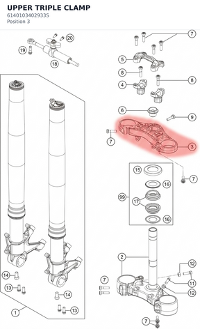 Diagram preview: UPPER TRIPLE CLAMP (6140103402933S)