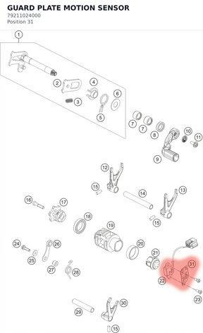Diagram preview: GUARD PLATE MOTION SENSOR (79211024000)