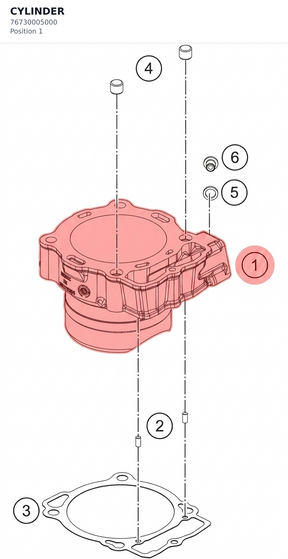Diagram preview: CYLINDER (76730005000)