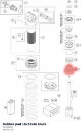 Diagram preview: Rubber pad 18x58x46 black (50181100)