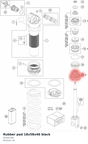 Diagram preview: Rubber pad 18x58x46 black (50181100)