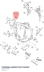 Diagram preview: STEERING DAMPER POST MOUNT (A58002025000)