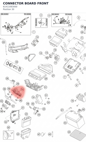 Diagram preview: CONNECTOR BOARD FRONT (61411083000)