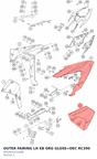 Diagram preview: OUTER FAIRING LH EB ORG GLOSS+DEC RC390 (94508041033EBE)