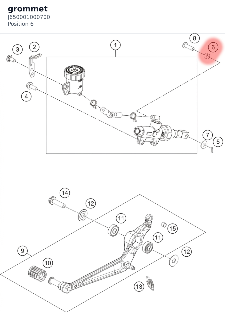 Diagram preview: grommet (J650001000700)