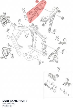 Diagram preview: SUBFRAME RIGHT (45403002020)