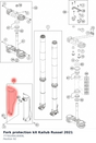 Diagram preview: Fork protection kit Kailub Russel 2021 (77701094100EBL)