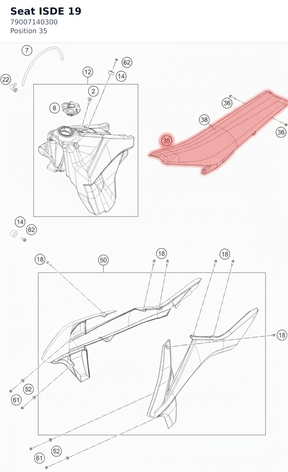 Diagram preview: Seat ISDE 19 (79007140300)