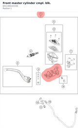 Diagram preview: Front master cylinder cmpl. blk. (6411300103330)