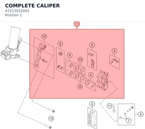 Diagram preview: COMPLETE CALIPER (47213015001)