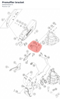 Diagram preview: Premuffler bracket (A64005050075)