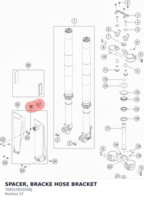 Diagram preview: SPACER, BRACKE HOSE BRACKET (76901085050BJ)