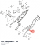Diagram preview: bolt flanged M8x1,25 (J900000803501)