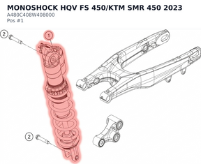 Diagram preview: MONOSHOCK HQV FS 450/KTM SMR 450 2023 (A480C408W408000)
