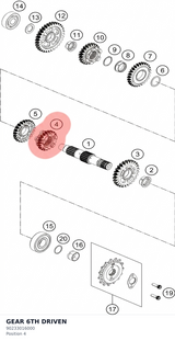Diagram preview: GEAR 6TH DRIVEN (90233016000)