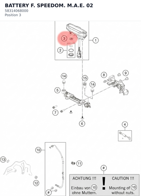 Diagram preview: BATTERY F. SPEEDOM. M.A.E. 02 (58314068000)