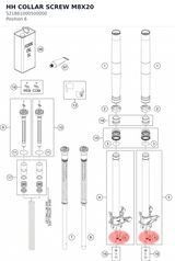 Diagram preview: HH COLLAR SCREW M8X20 (S21861000500000)