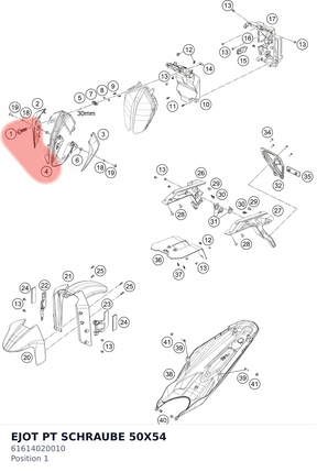 Diagram preview: EJOT  PT SCHRAUBE 50X54 (61614020010)