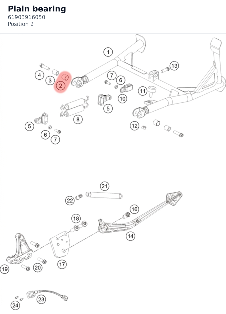 Diagram preview: Plain bearing (61903916050)