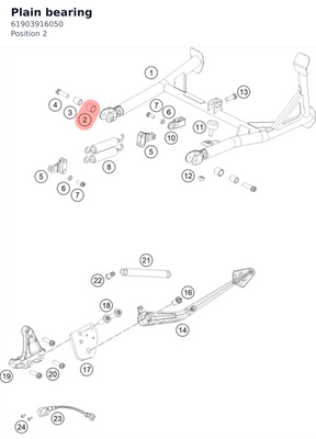 Diagram preview: Plain bearing (61903916050)