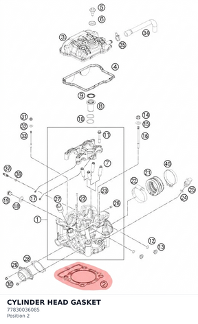 Diagram preview: CYLINDER HEAD GASKET (77830036085)