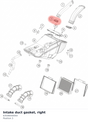 Diagram preview: Intake duct gasket, right (63506040050)