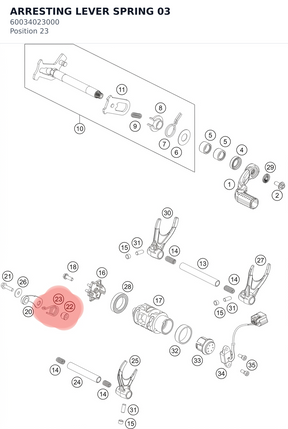Diagram preview: ARRESTING LEVER SPRING 03 (60034023000)