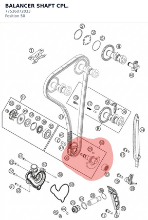 Diagram preview: BALANCER SHAFT CPL. (77536072033)