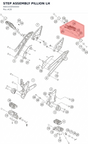 Diagram preview: STEP ASSEMBLY PILLION LH (A60103050000)