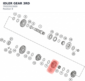 Diagram preview: IDLER GEAR 3RD (79333513000)