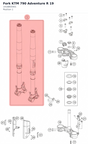Diagram preview: Fork KTM 790 Adventure R 19 (14188S5401)