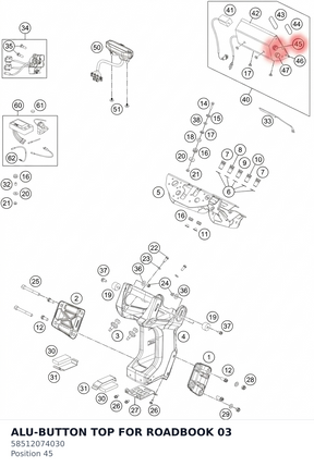 Diagram preview: ALU-BUTTON TOP FOR ROADBOOK 03 (58512074030)