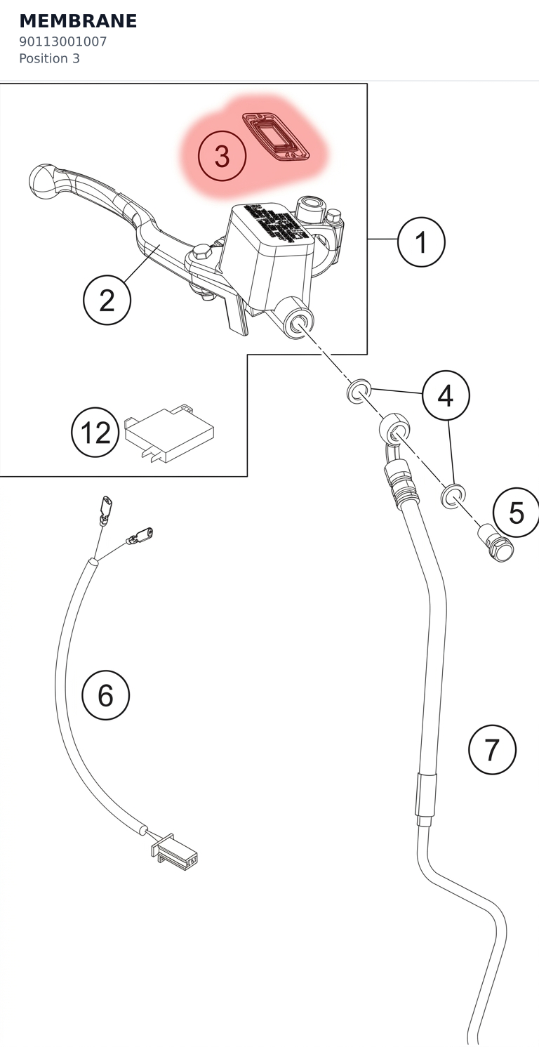 Diagram preview: MEMBRANE (90113001007)