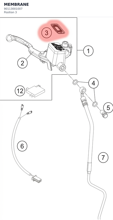 Diagram preview: MEMBRANE (90113001007)