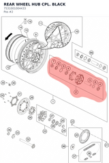Diagram preview: REAR WHEEL HUB CPL. BLACK (7531001004433)
