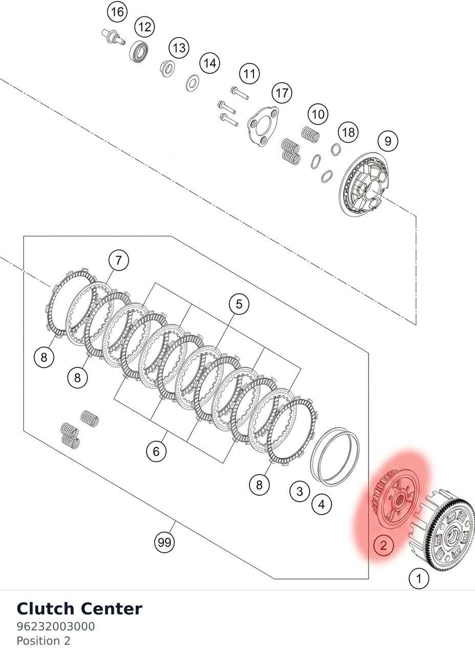 Diagram preview: Clutch Center (96232003000)