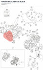 Diagram preview: ENGINE BRACKET R/S BLACK (6033006600033S)