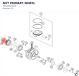 Diagram preview: NUT PRIMARY WHEEL (78030029100)