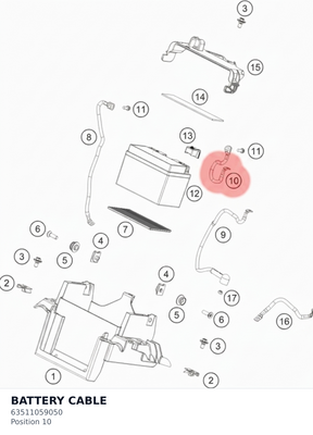 Diagram preview: BATTERY CABLE (63511059050)