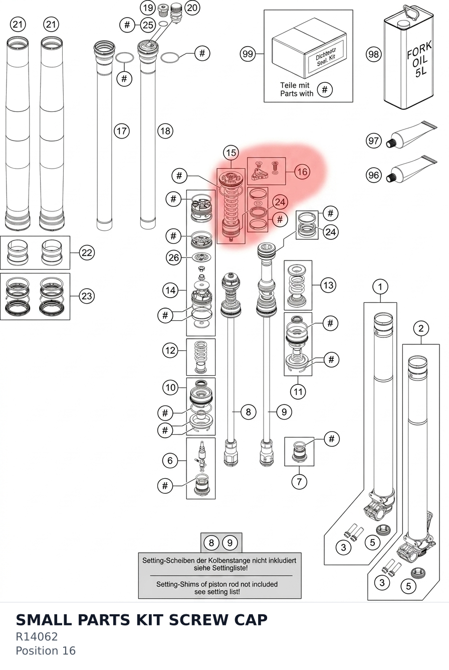 Diagram preview: SMALL PARTS KIT SCREW CAP (R14062)