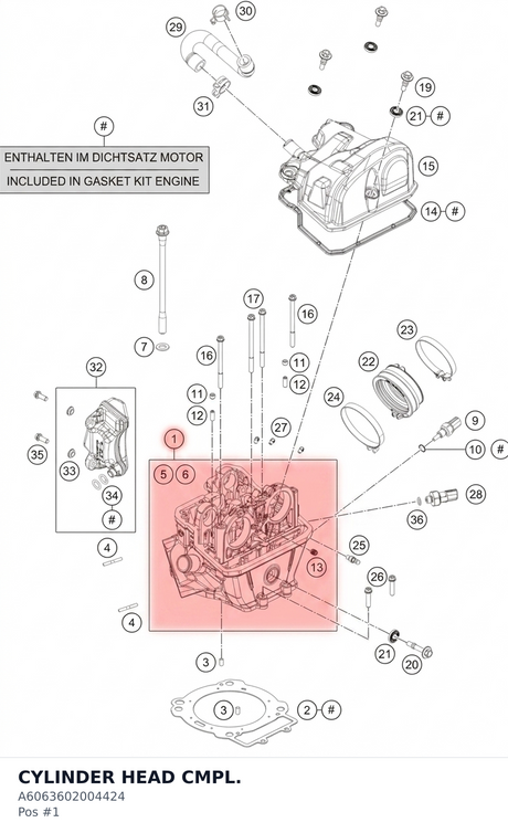 Diagram preview: CYLINDER HEAD CMPL. (A6063602004424)