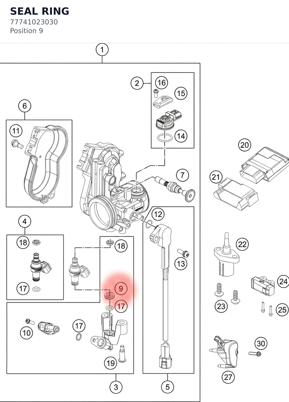 Diagram preview: SEAL RING (77741023030)