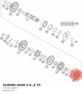 Diagram preview: SLIDING GEAR  5.G.,Z 25 (77733215000)