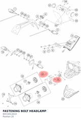 Diagram preview: FASTENING BOLT HEADLAMP (90514013010)