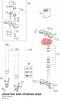 Diagram preview: ADJUSTING RING STEERING HEAD (90101036000)