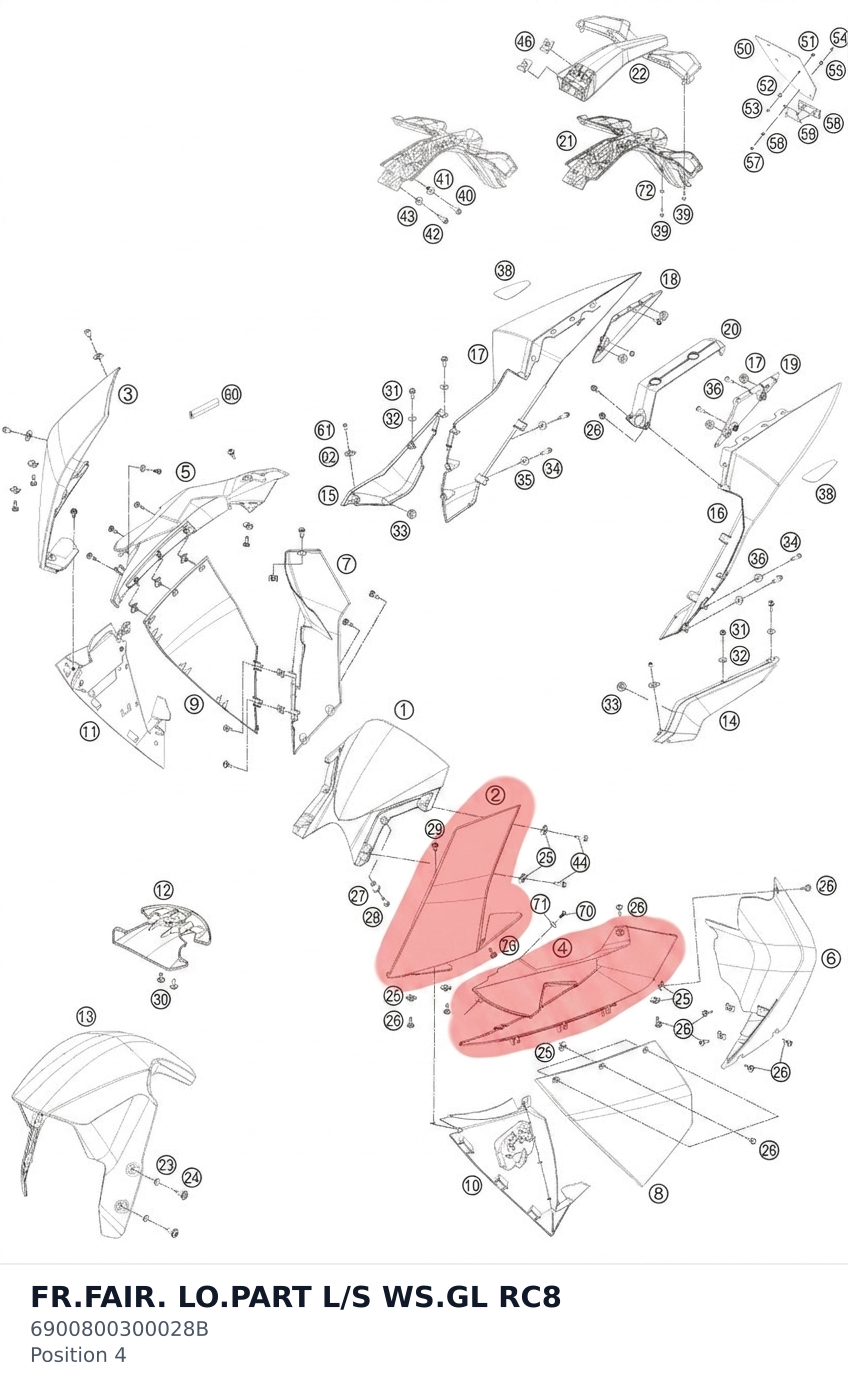 Diagram preview: FR.FAIR. LO.PART L/S WS.GL RC8 (6900800300028B)