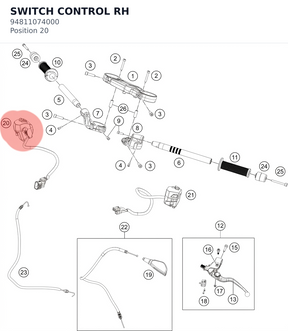 Diagram preview: SWITCH CONTROL RH (94811074000)