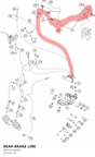 Diagram preview: REAR BRAKE LINE (A60742004000)