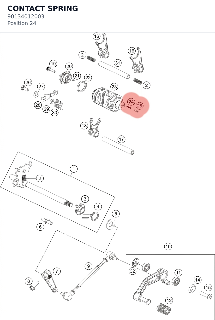 Diagram preview: CONTACT SPRING (90134012003)
